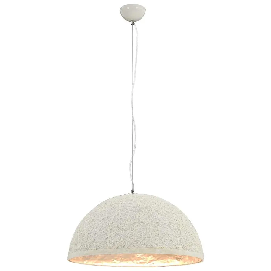 Lampe suspendue Blanc et argenté Ø50 cm E27 - 2