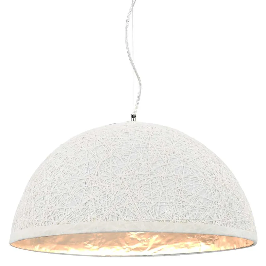 Lampe suspendue Blanc et argenté Ø50 cm E27 - 4