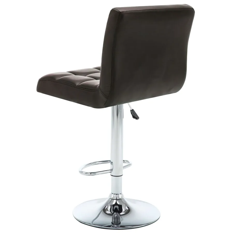 Tabourets de bar lot de 2 marron similicuir - 6