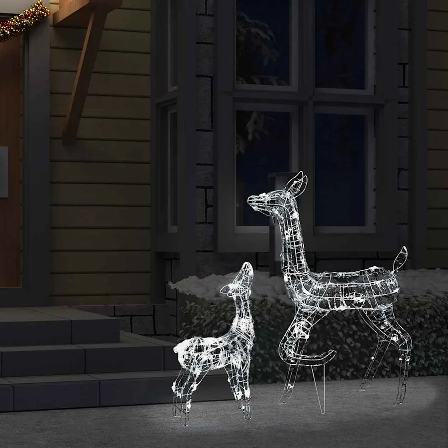 Famille de rennes de décoration Acrylique 160 LED blanc froid - 3