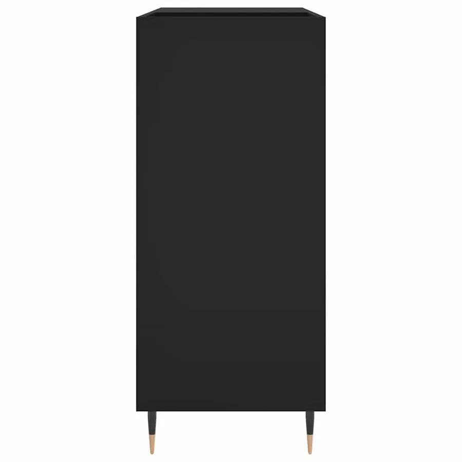 Armoire à disques noir 84,5x38x89 cm bois d'ingénierie - 5