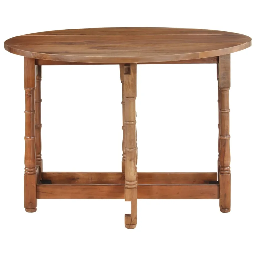 Table à manger Rond 110x76 cm Bois de manguier massif - 2