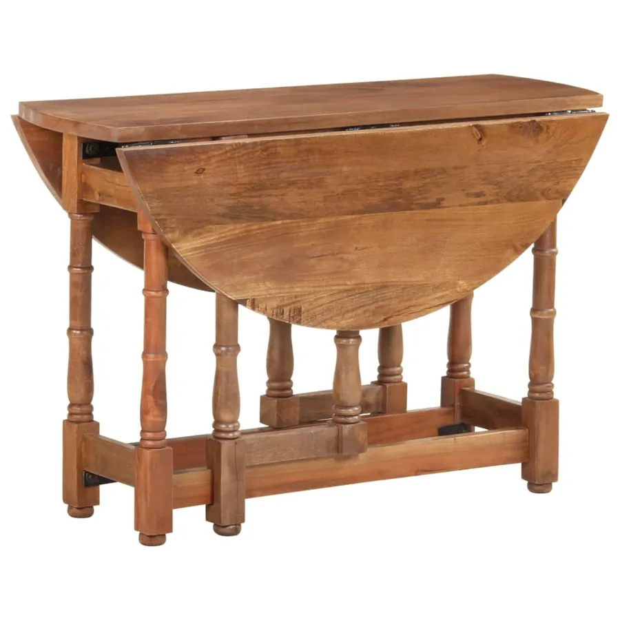 Table à manger Rond 110x76 cm Bois de manguier massif - 4