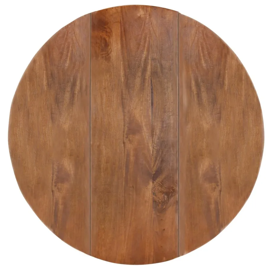 Table à manger Rond 110x76 cm Bois de manguier massif - 5