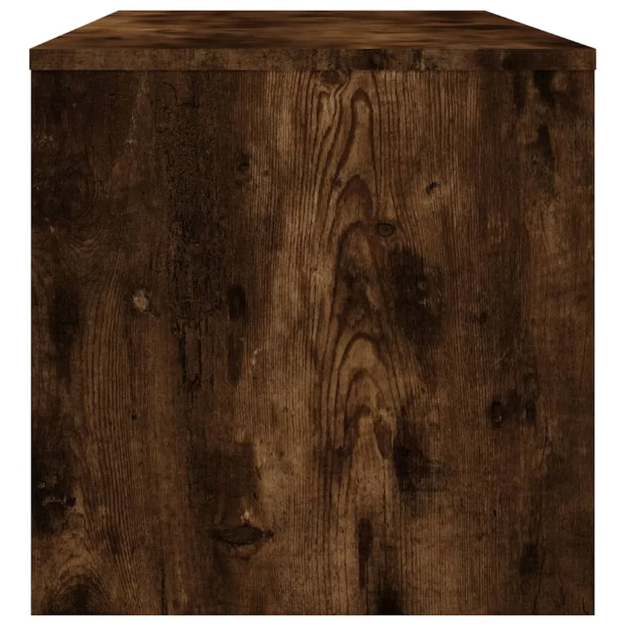 Meuble TV Chêne fumé 100x40x40 cm Bois d'ingénierie - 5