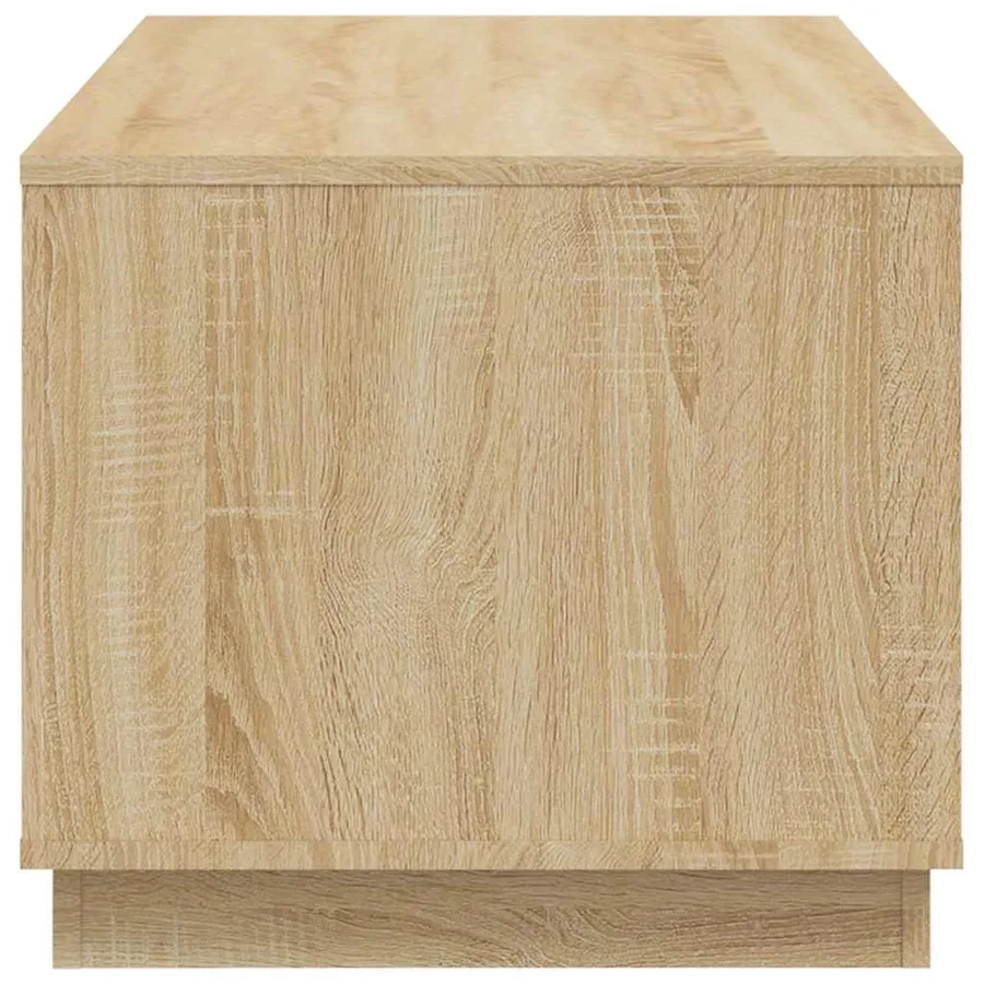 Table basse chêne sonoma 102x50x44 cm bois d'ingénierie - 8