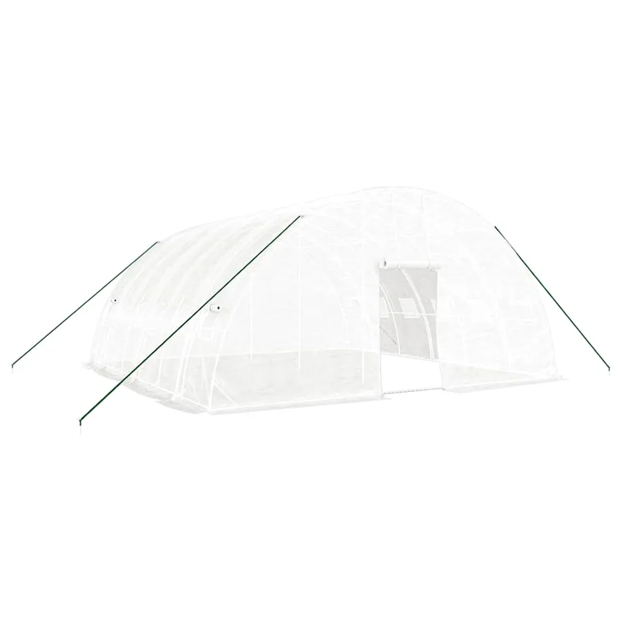 Serre avec cadre en acier blanc 36 m² 6x6x2,85 m - 2