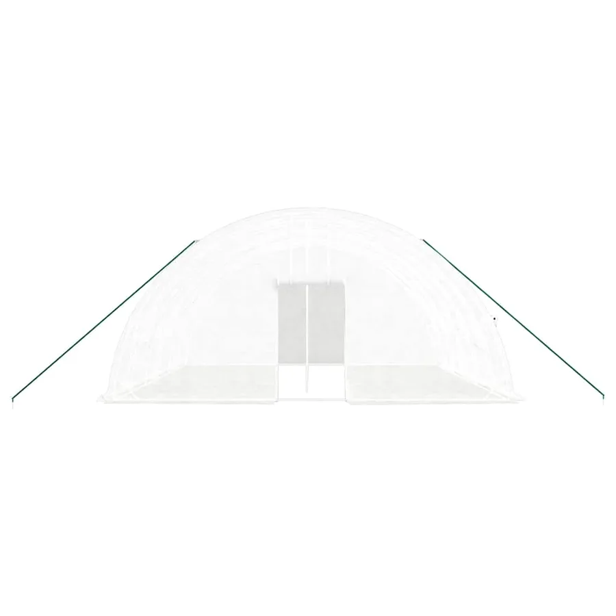 Serre avec cadre en acier blanc 36 m² 6x6x2,85 m - 4