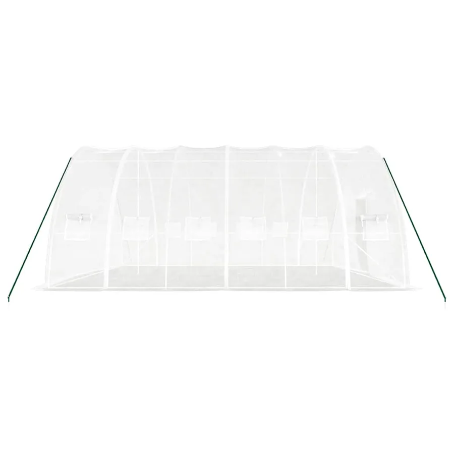 Serre avec cadre en acier blanc 36 m² 6x6x2,85 m - 5
