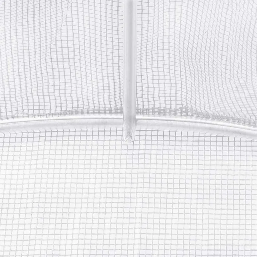 Serre avec cadre en acier blanc 36 m² 6x6x2,85 m - 9