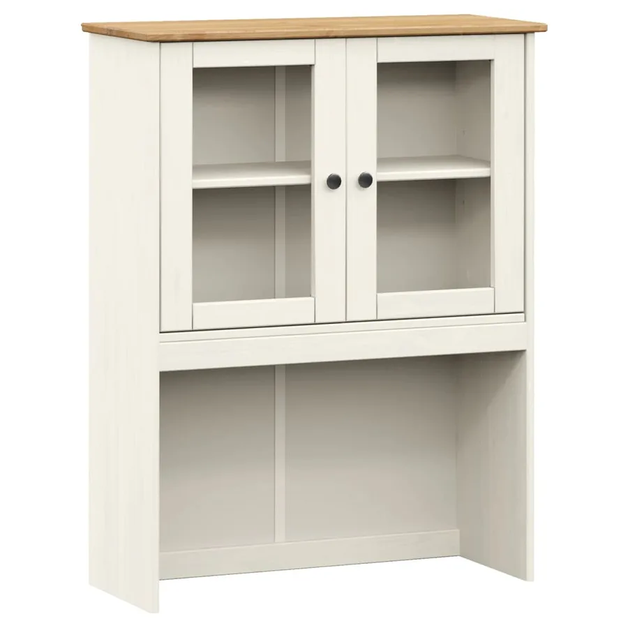 Buffet haut VIGO blanc 78x40x175 cm bois massif de pin - 8
