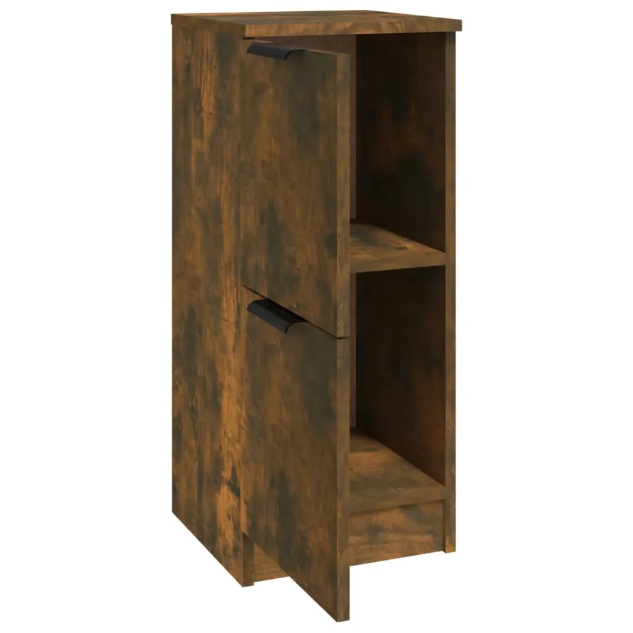 Buffet Chêne fumé 30x30x70 cm Bois d'ingénierie - 5
