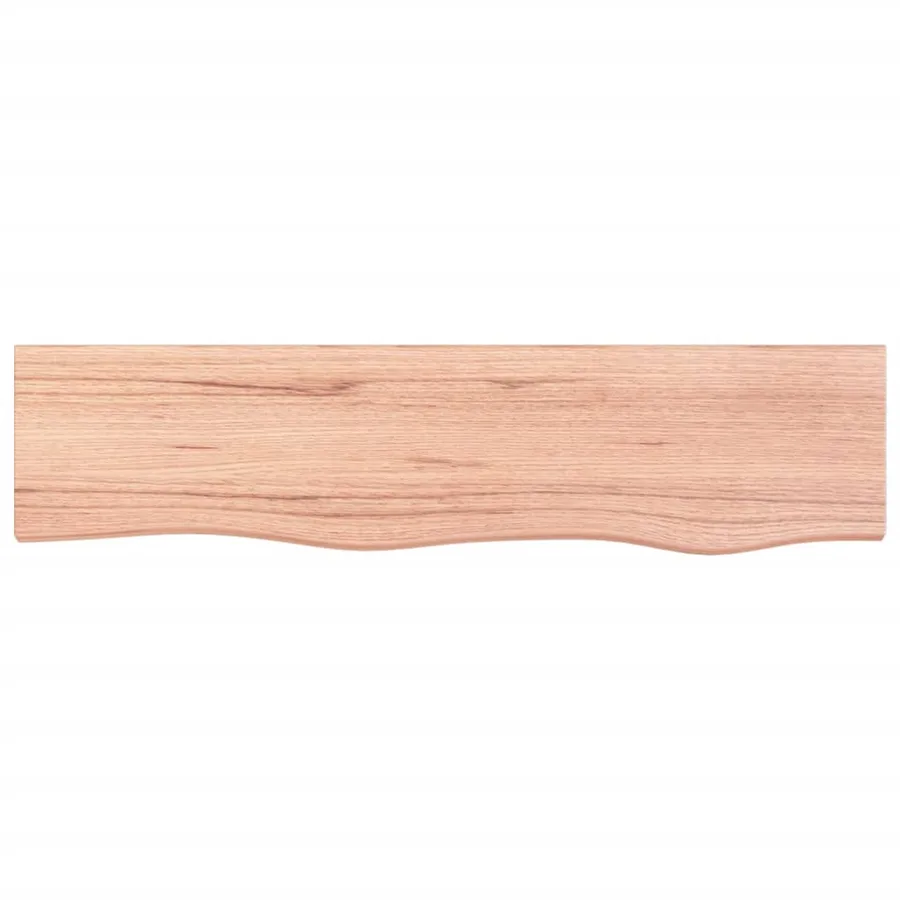 Étagère murale marron clair 80x20x4 cm bois chêne massif traité - 4