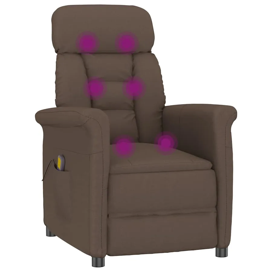 Chaise de massage Marron 96,5 x 70,5 x 95 cm Microfibre - 6