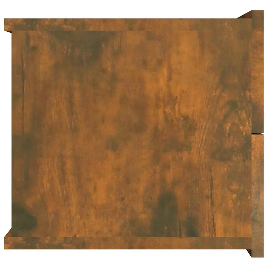 Table de chevet Chêne fumé 40x30x30 cm Bois d'ingénierie - 6
