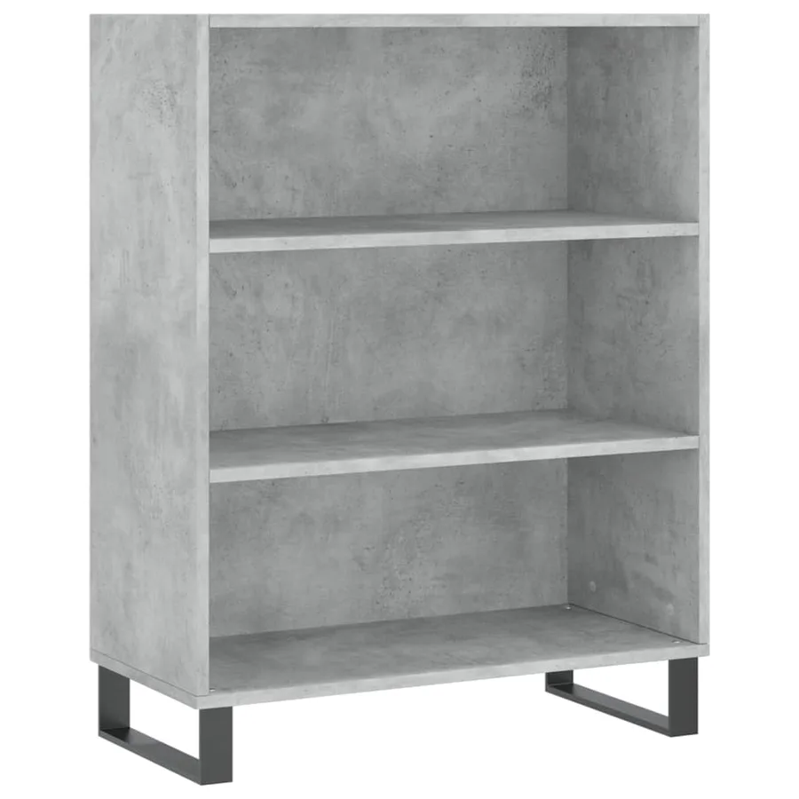 Buffet haut Gris béton 69,5x34x180 cm Bois d'ingénierie - 7