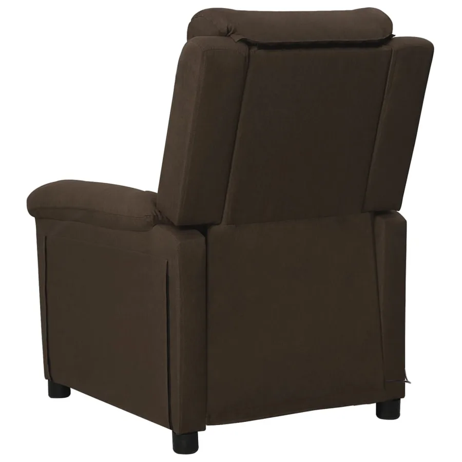 Fauteuil de massage Marron foncé Tissu - 4