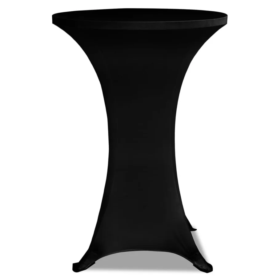 Housses élastiques de table Ø 80 cm Noir 4 pcs - 4