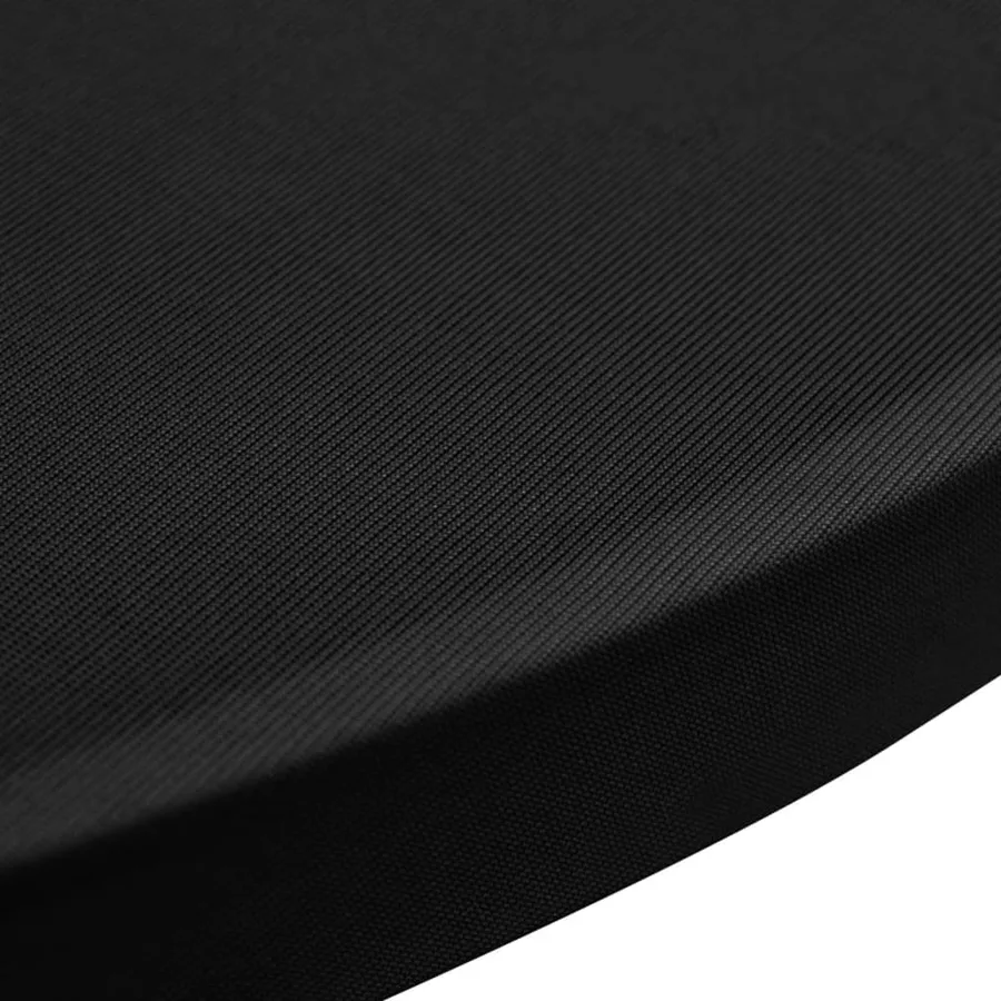 Housses élastiques de table Ø 80 cm Noir 4 pcs - 5