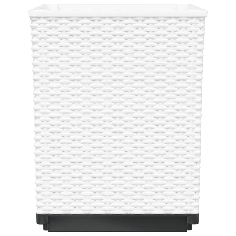 Jardinières 4 pcs blanc 30x30x37 cm polypropylène - 5