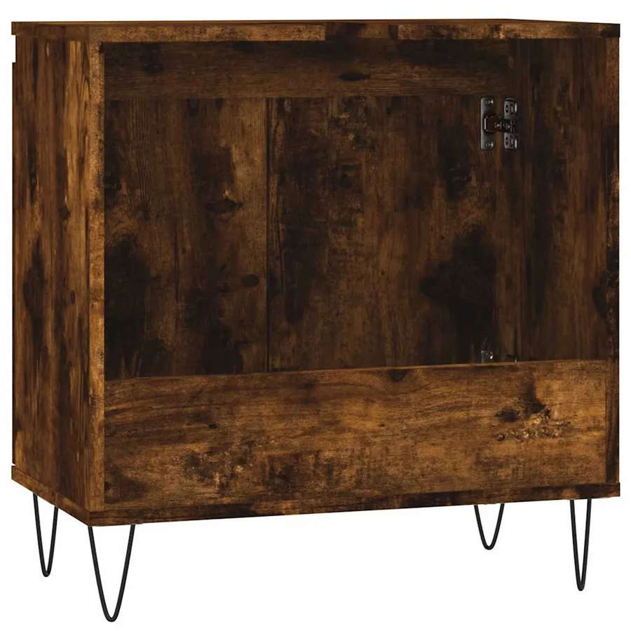 Armoire de bain chêne fumé 58x33x60 cm bois d'ingénierie - 7