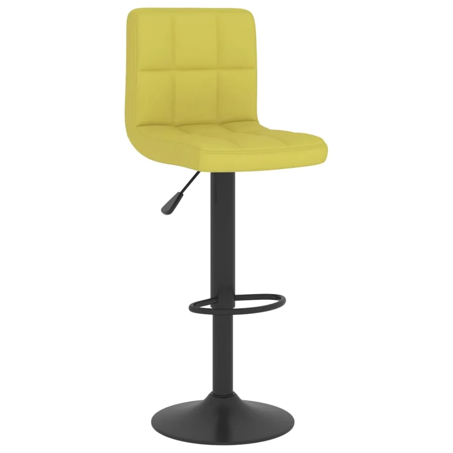 Tabourets de bar lot de 2 vert tissu - 3