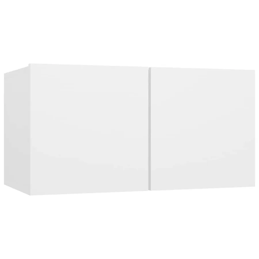 Meubles TV suspendus 3 pcs Blanc 60x30x30 cm - 4