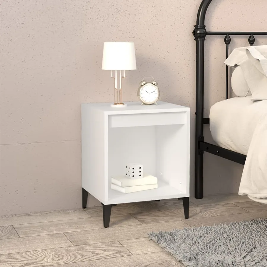 Tables de chevet 2 pcs Blanc 40x35x50 cm - 3