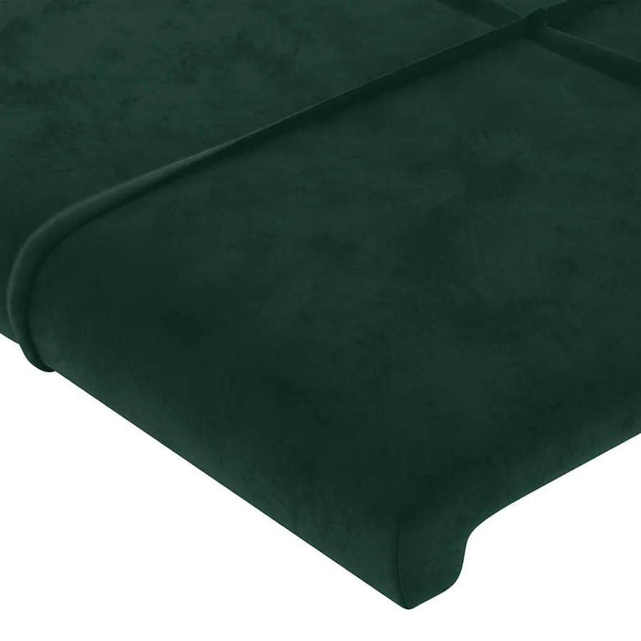 Tête de lit Vert foncé 90x5x78/88 cm Velours - 4