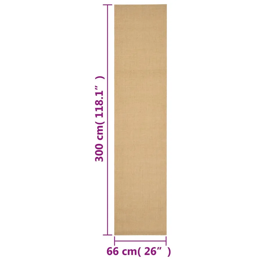 Tapis Sisal naturel 66x300 cm - 7