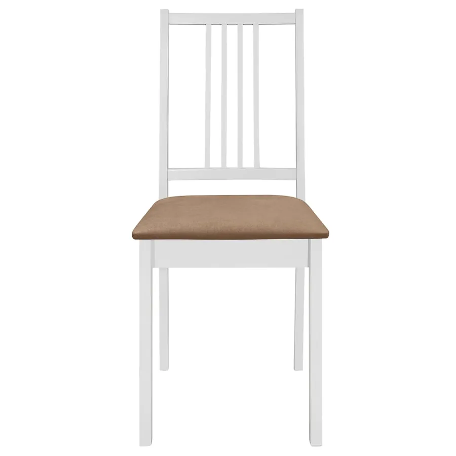 Mobilier de salle à manger 5 pcs MDF Blanc - 11