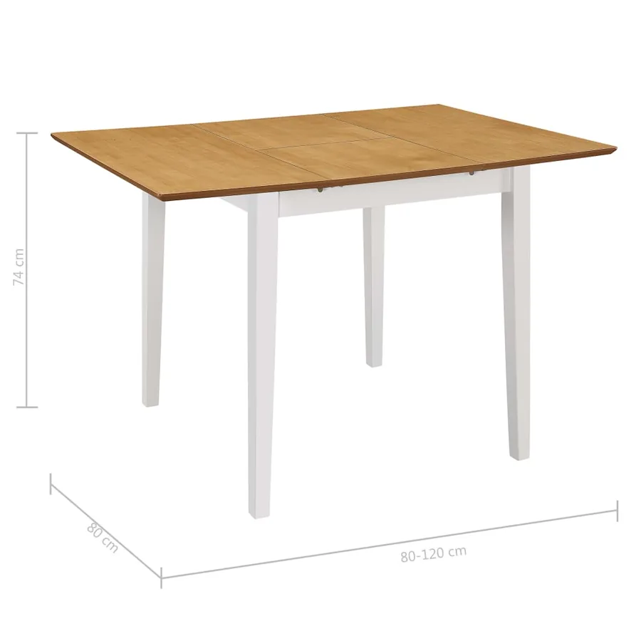 Mobilier de salle à manger 5 pcs MDF Blanc - 13