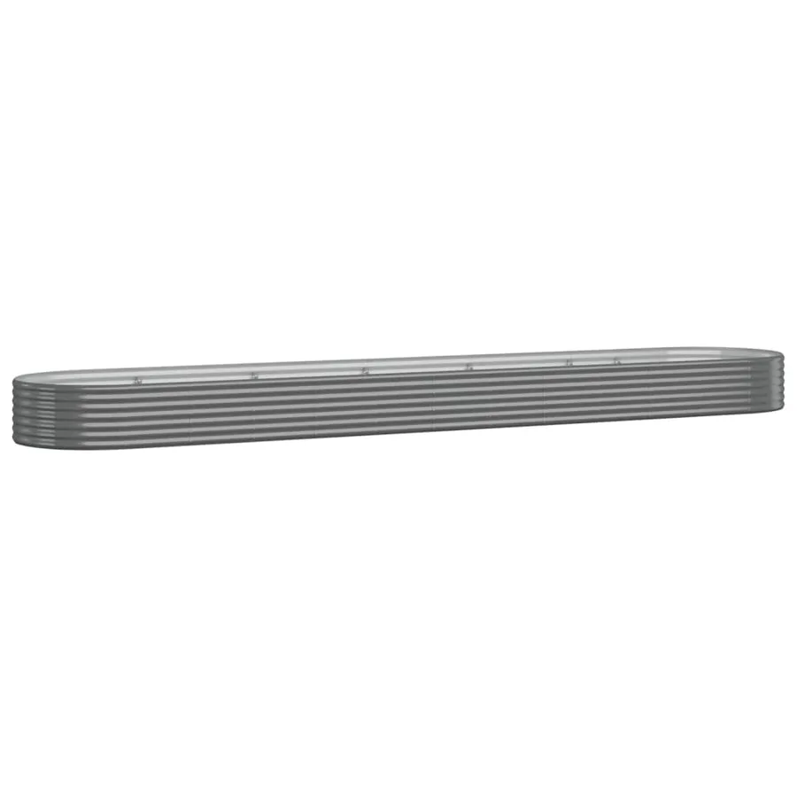 Lit surélevé de jardin Acier galvanisé 507x100x36cm gris - 2