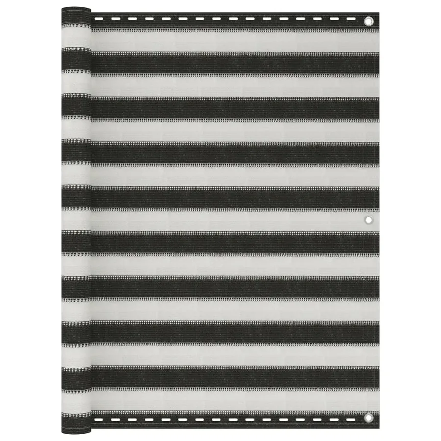 Écran de balcon PEHD 120x400 cm Anthracite et blanc