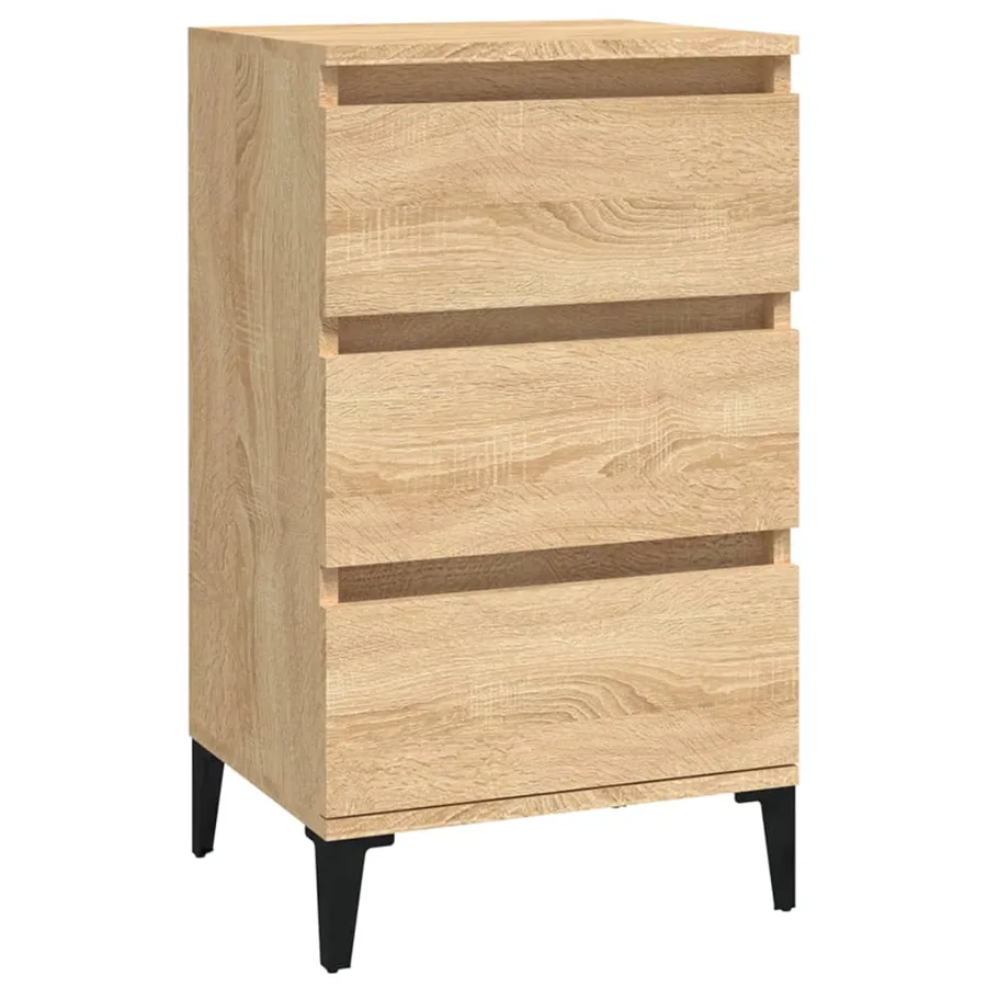 Table de chevet chêne sonoma 40x35x70 cm bois d'ingénierie - 2