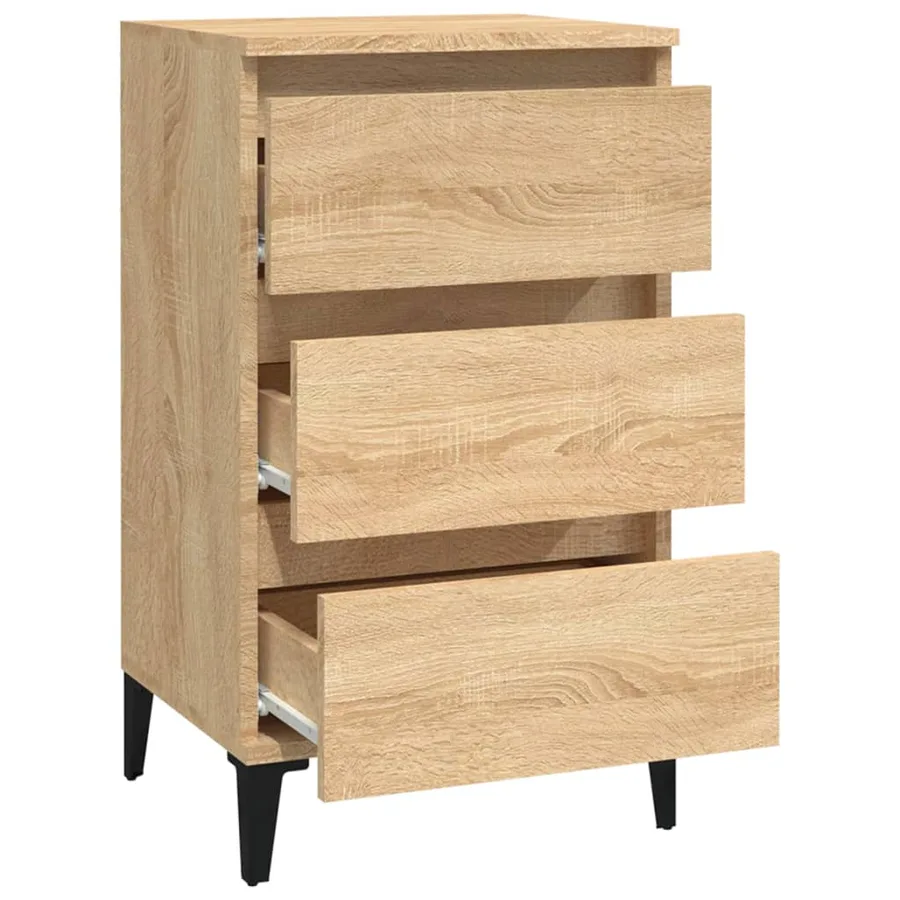 Table de chevet chêne sonoma 40x35x70 cm bois d'ingénierie - 6
