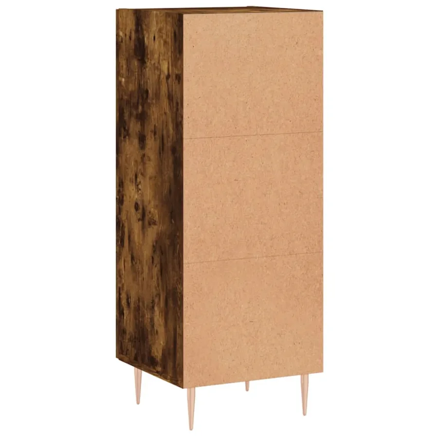 Buffet Chêne fumé 34,5x34x90 cm Bois d'ingénierie - 8