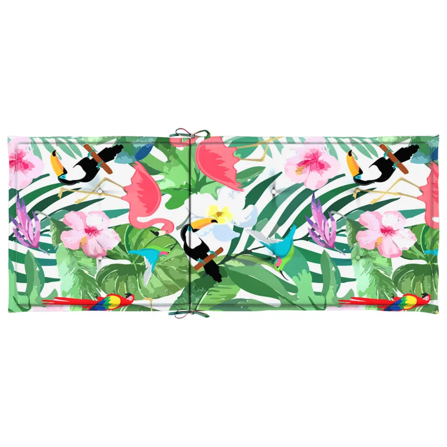 Coussins de chaise de jardin dossier haut lot de 2 multicolore - 7