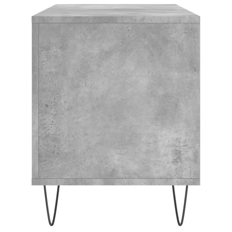 Armoire à disques gris béton 100x38x48 cm bois d'ingénierie - 5