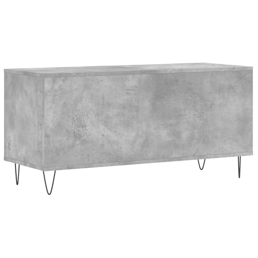 Armoire à disques gris béton 100x38x48 cm bois d'ingénierie - 6