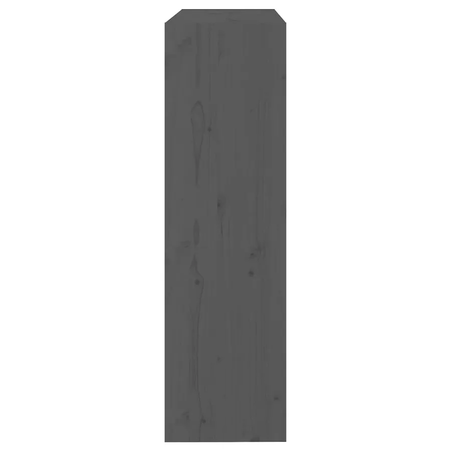 Bibliothèque/Séparateur de pièce Gris 80x30x103,5 cm Pin massif - 6