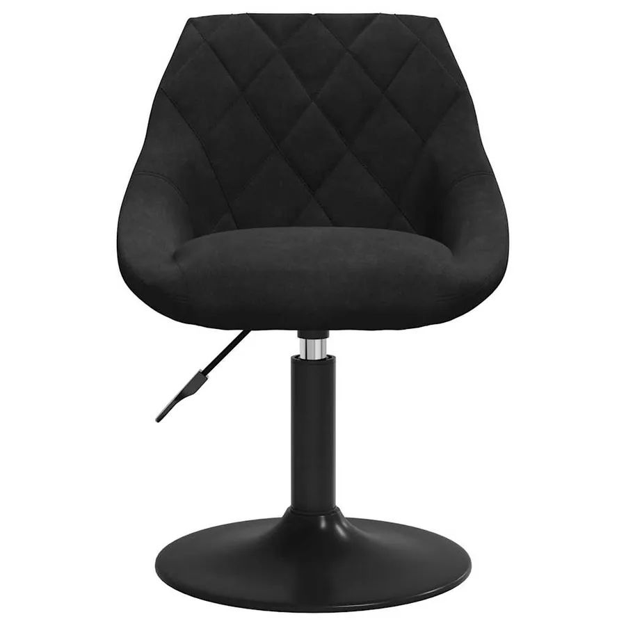 Chaises pivotantes à manger lot de 4 noir velours - 4