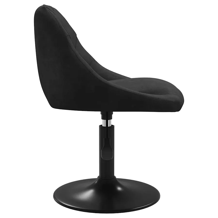Chaises pivotantes à manger lot de 4 noir velours - 5