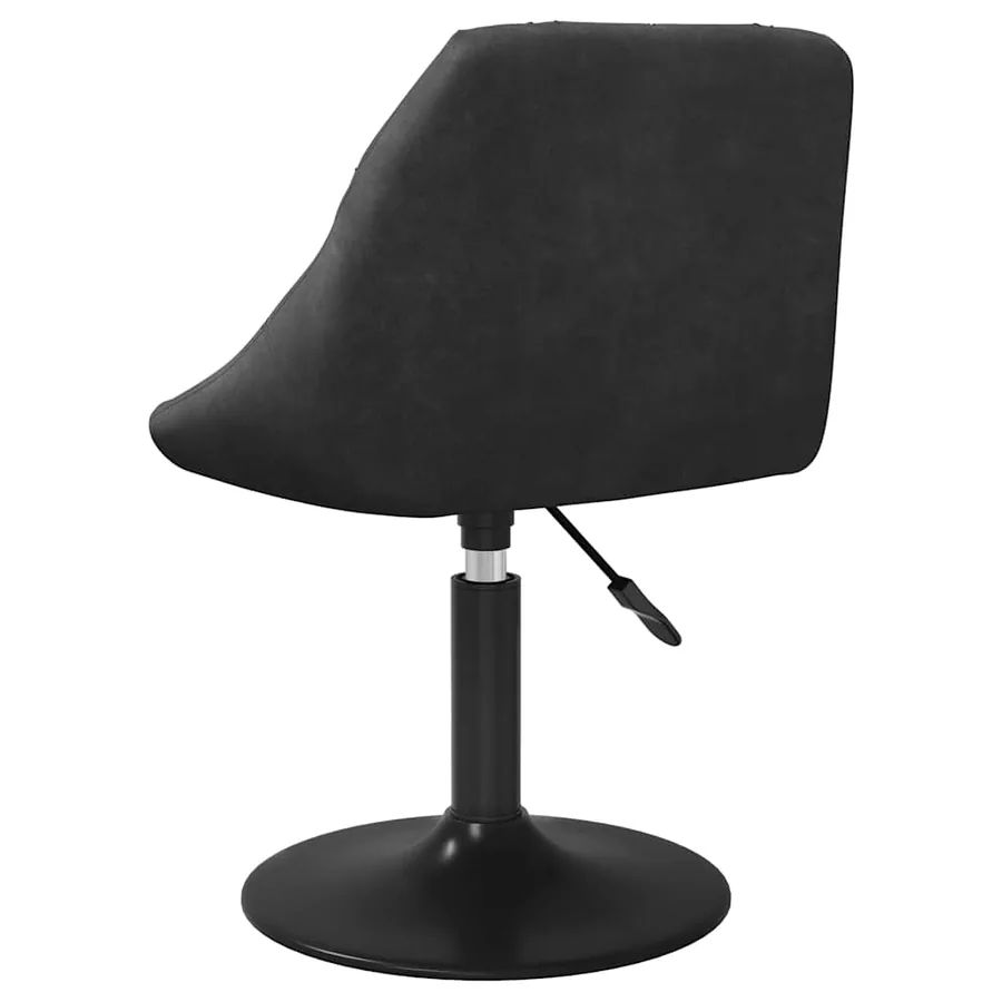 Chaises pivotantes à manger lot de 4 noir velours - 6