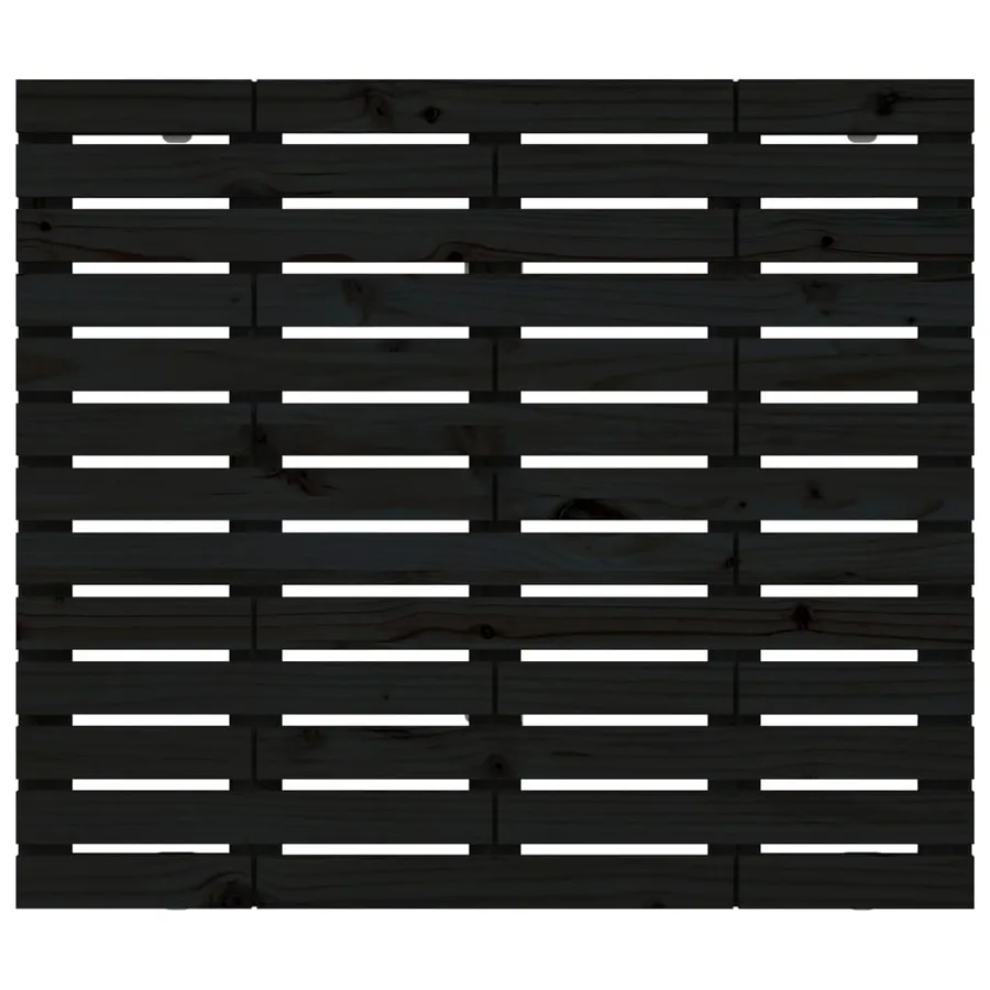 Tête de lit murale Noir 126x3x91,5 cm Bois massif de pin - 4