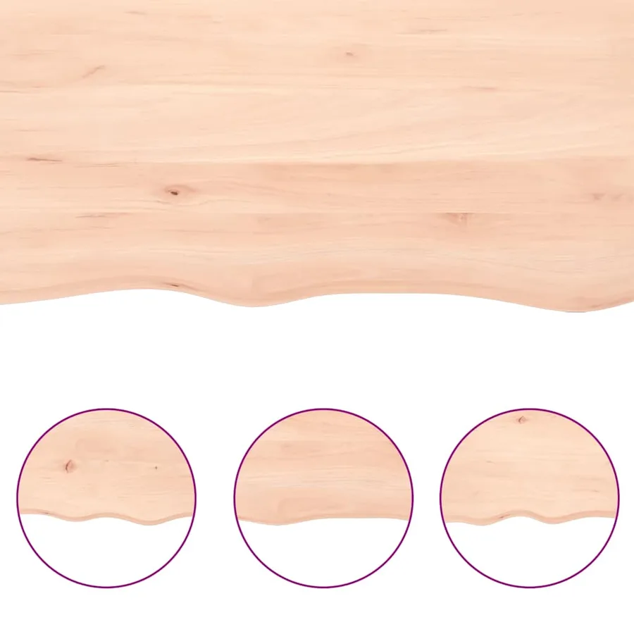 Étagère murale 40x50x(2-4)cm bois de chêne massif non traité - 6