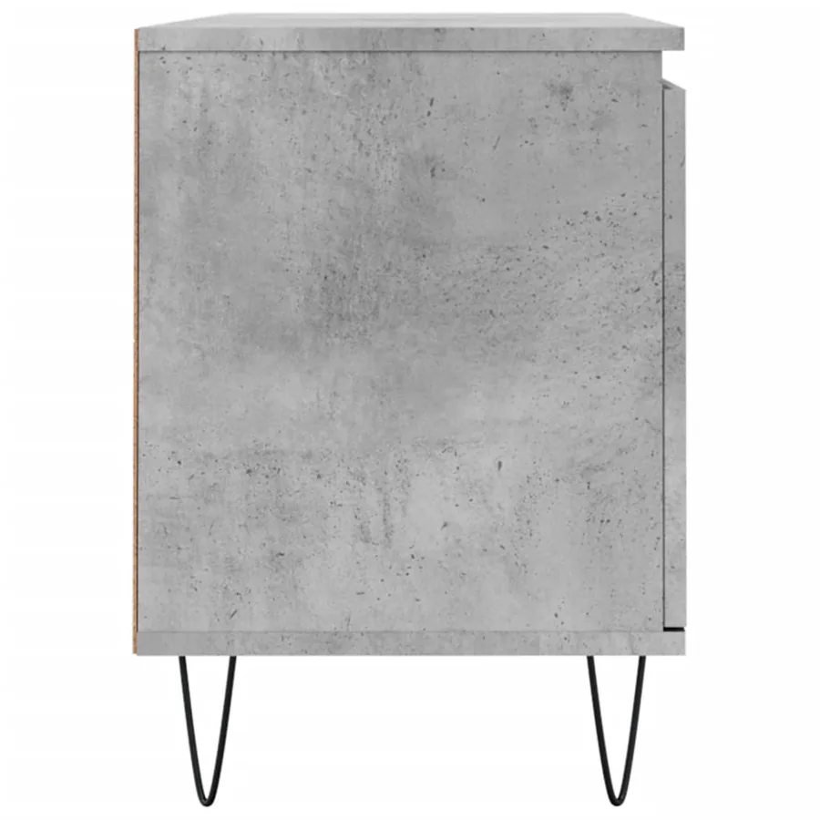 Meuble TV gris béton 104x35x50 cm bois d'ingénierie - 7
