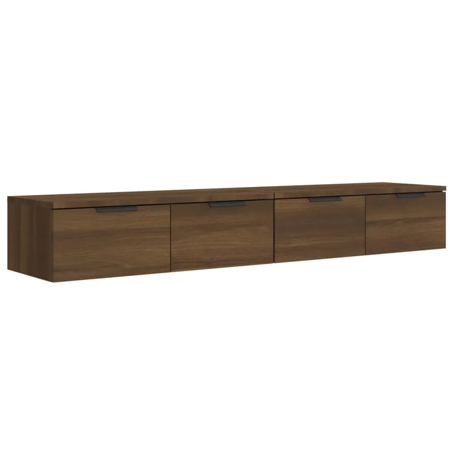 Armoires murales 2pcs Chêne marron 68x30x20cm Bois d'ingénierie - 2