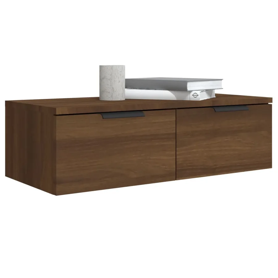 Armoires murales 2pcs Chêne marron 68x30x20cm Bois d'ingénierie - 4