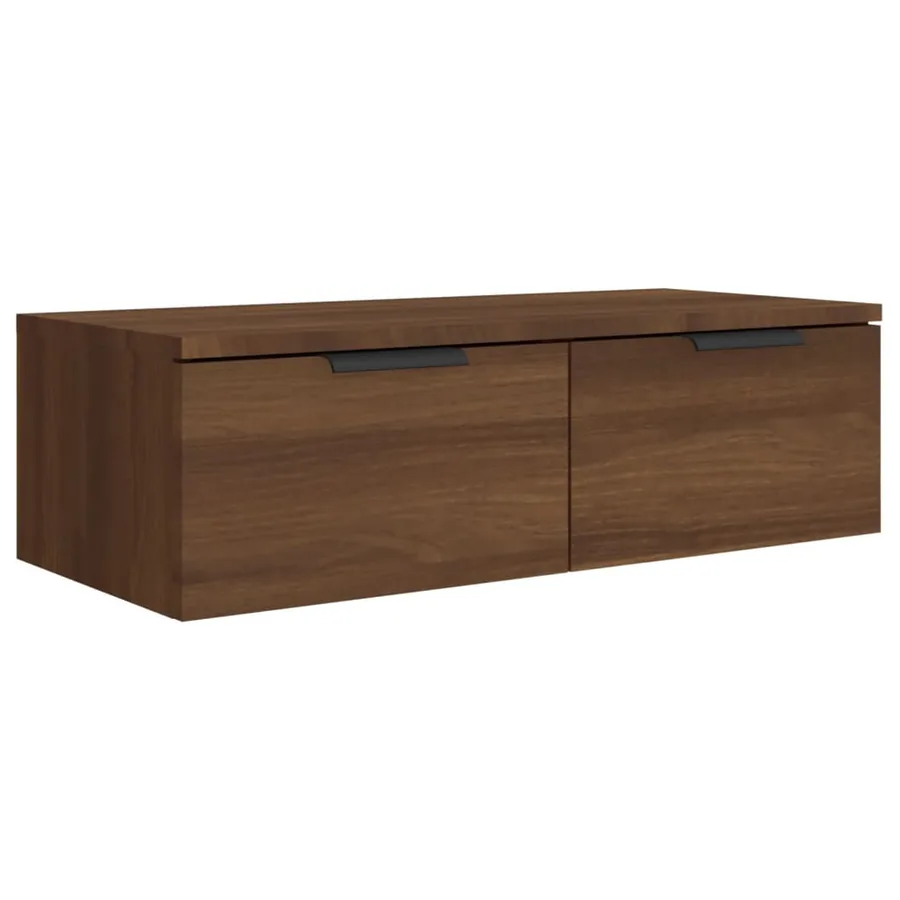 Armoires murales 2pcs Chêne marron 68x30x20cm Bois d'ingénierie - 7